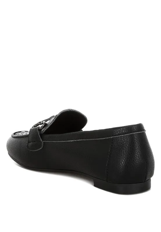 Modaha Horsebit & Embellished Real Leather Loafers for Women