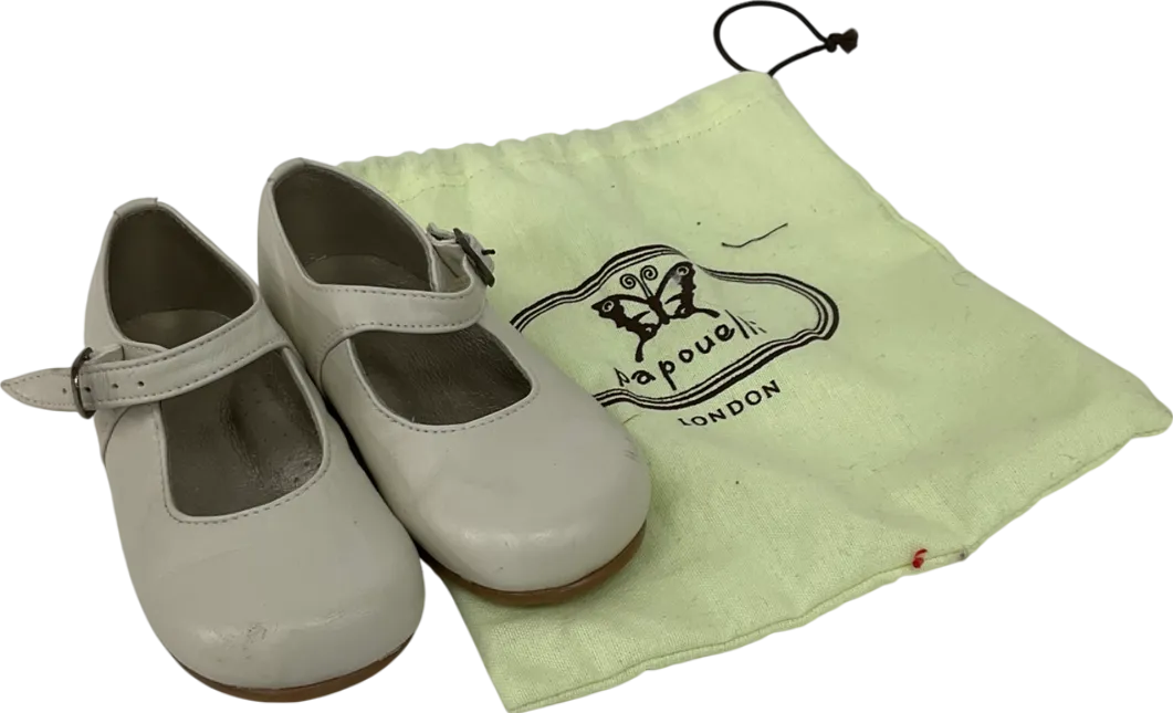 Papouelli Cream Sienna Leather Shoes UK 7 EU 24 