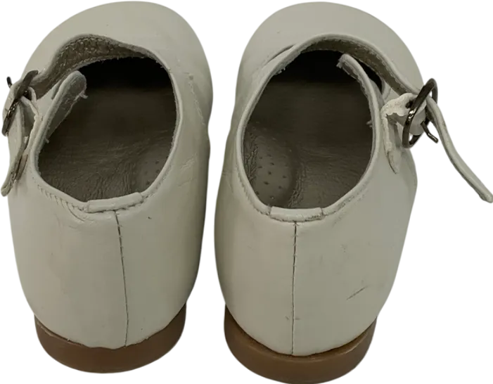 Papouelli Cream Sienna Leather Shoes UK 7 EU 24 