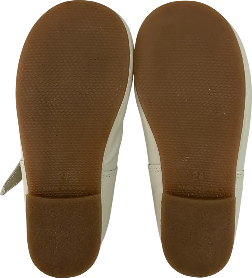 Papouelli Cream Sienna Leather Shoes UK 7 EU 24 