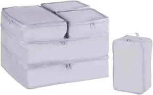 PATIKIL 6 Set Travel Packing Cube, Travel Bags Organizer for Luggage Waterproof Suitcase Organizer Bags Set Travel Essentials with Shoe Bag for Carry on Suitcases, Gray