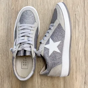 Paz Pewter Glitter Shu Shop Sneaker
