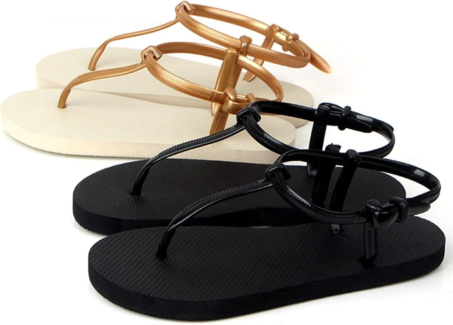 peqiut Casual Sandals Women Flat Platform Strap Sandals for Women Orthopedic Clip Toe Flip Flops Casual Sandals