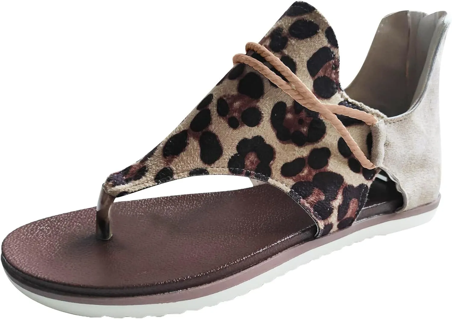 peqiut Casual Sandals Women Flat Sandals for Women Orthopedic Clip Toe Slippers Comfortable Slip On Casual Sandals