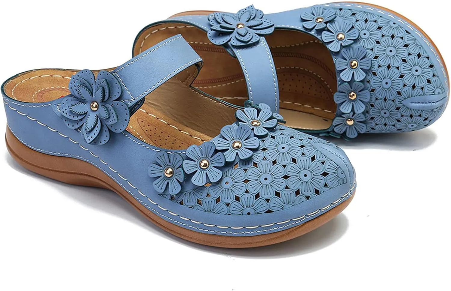 peqiut Casual Sandals Women Orthopedic Sandals for Women Arch Support Strap Shoes Comfortable Slip On Casual Sandals