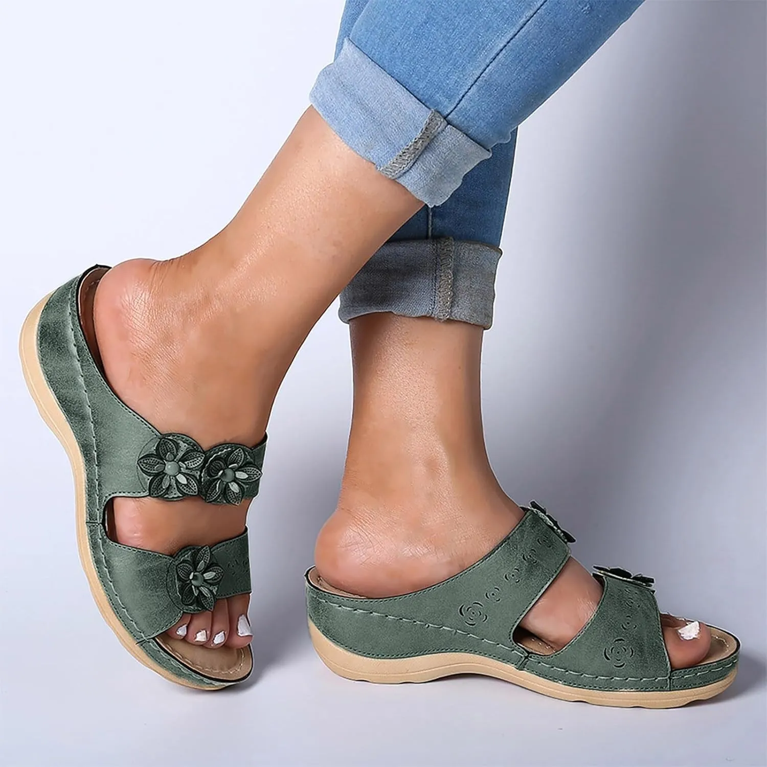 peqiut Casual Sandals Women Platform Sandals for Women Clip Toe Dress Flip Flops Comfortable Casual Sandals