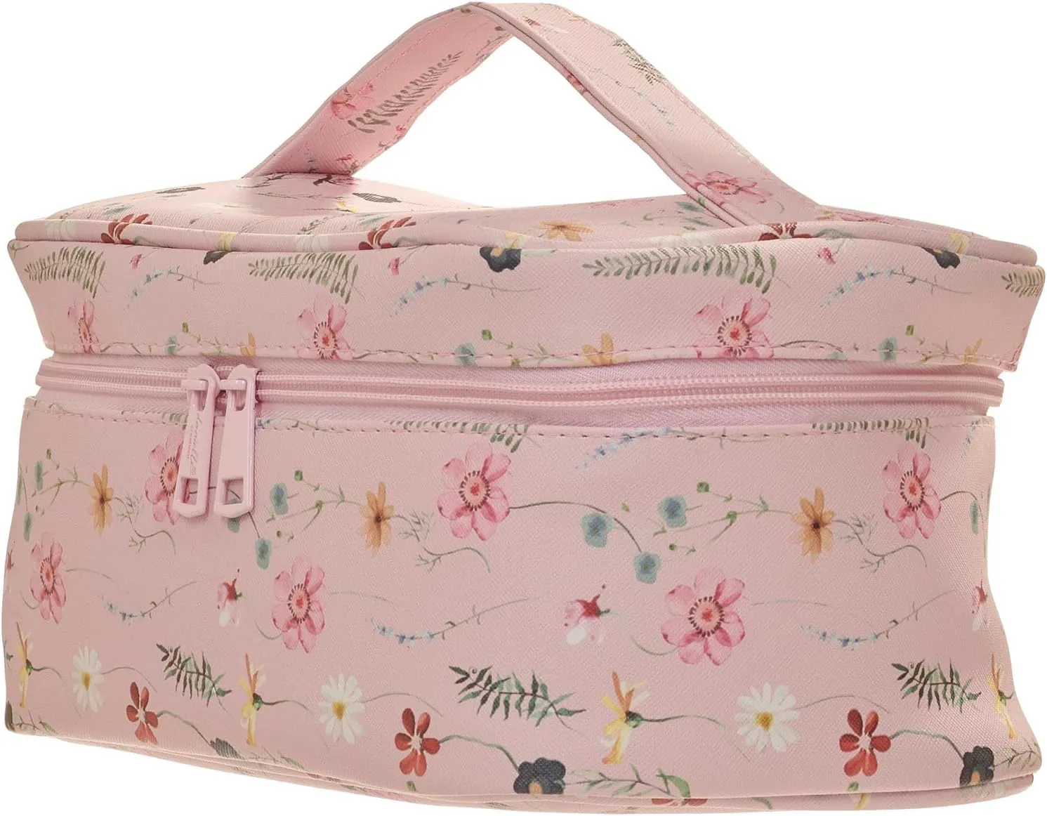 Pink Floral Travel Cosmetic Case Toiletry Bag Danielle Creations, Pink, Travel Cosmetic Bag, D3011FP