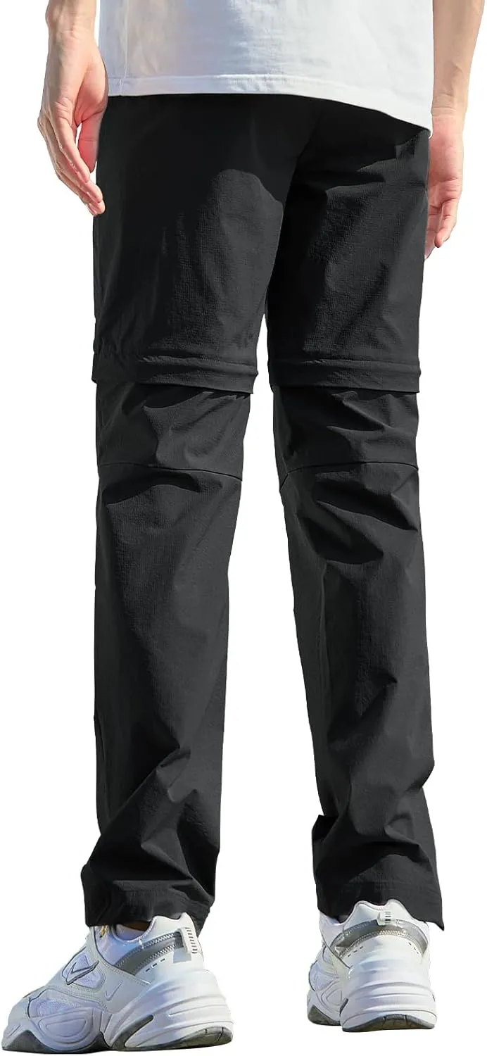 Pioneer Camp Men's Outdoor Convertible Hiking Pants Waterproof Quick Dry Fishing Pant Zip Off Work Trousers