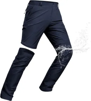 Pioneer Camp Men's Outdoor Convertible Hiking Pants Waterproof Quick Dry Fishing Pant Zip Off Work Trousers