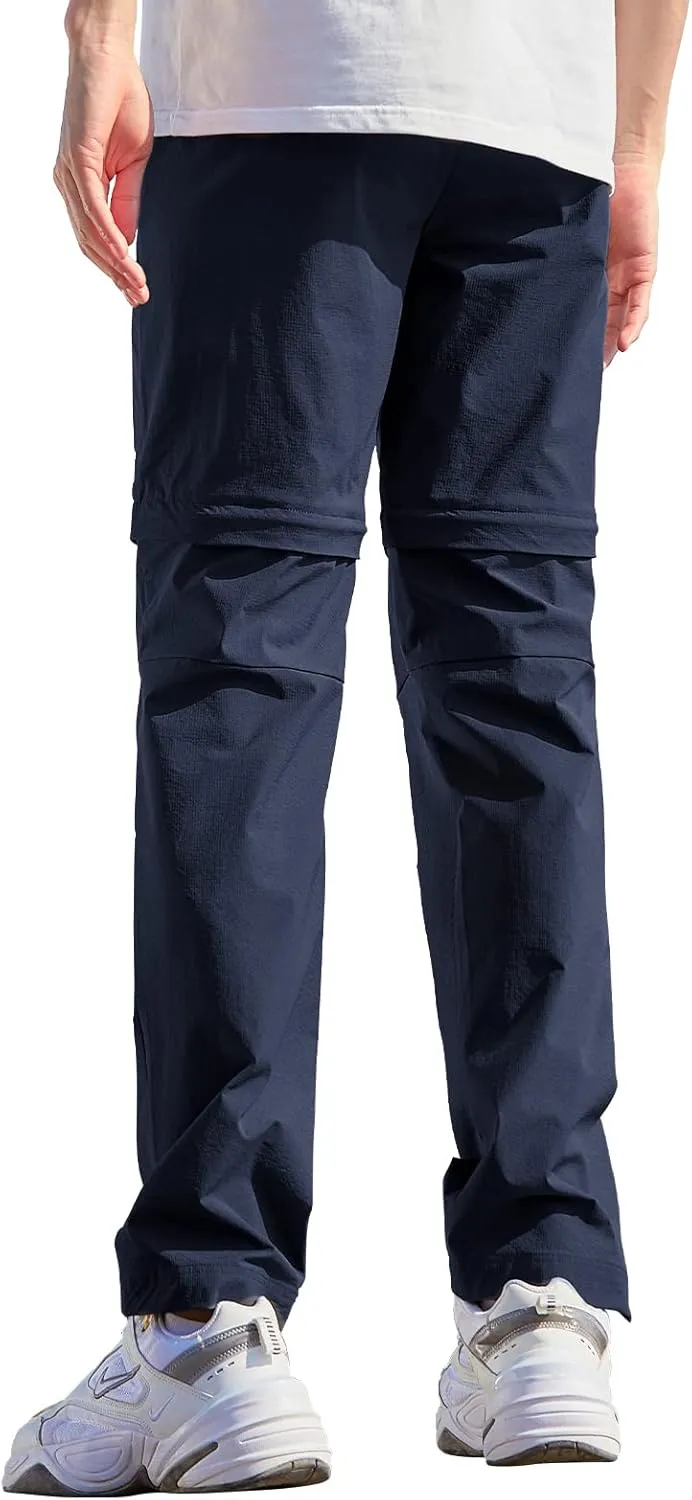 Pioneer Camp Men's Outdoor Convertible Hiking Pants Waterproof Quick Dry Fishing Pant Zip Off Work Trousers
