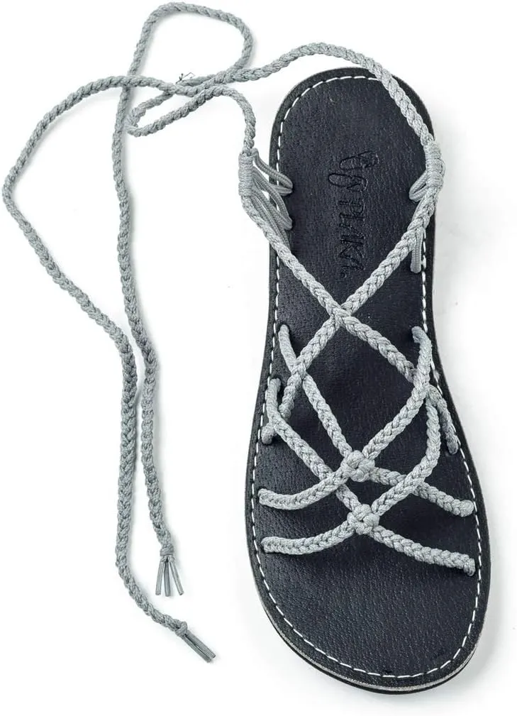 Plaka Flat Gladiator Sandals for Women Sahara