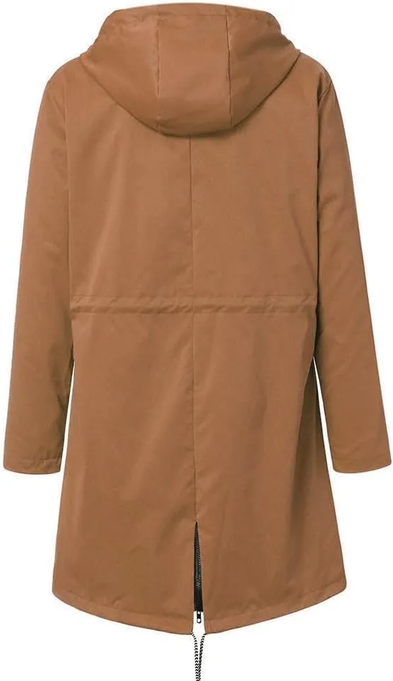 Plus Size Rain Jacket for Women Waterproof Lightweight Windbreaker Long Solid Windproof Solid Raincoats 2025