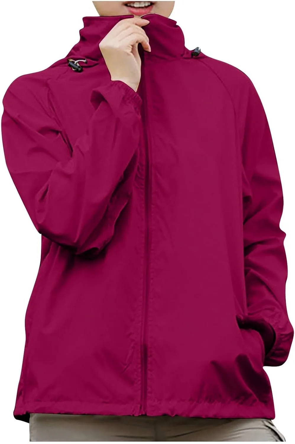 Rain Jacket Women Lightweight Hooded Raincoat Waterproof Windbreaker Jackets 2025 Packable Rain Coats with Pockets