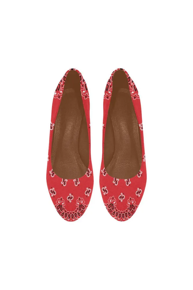red bandana Women's High Heels (Model 044)