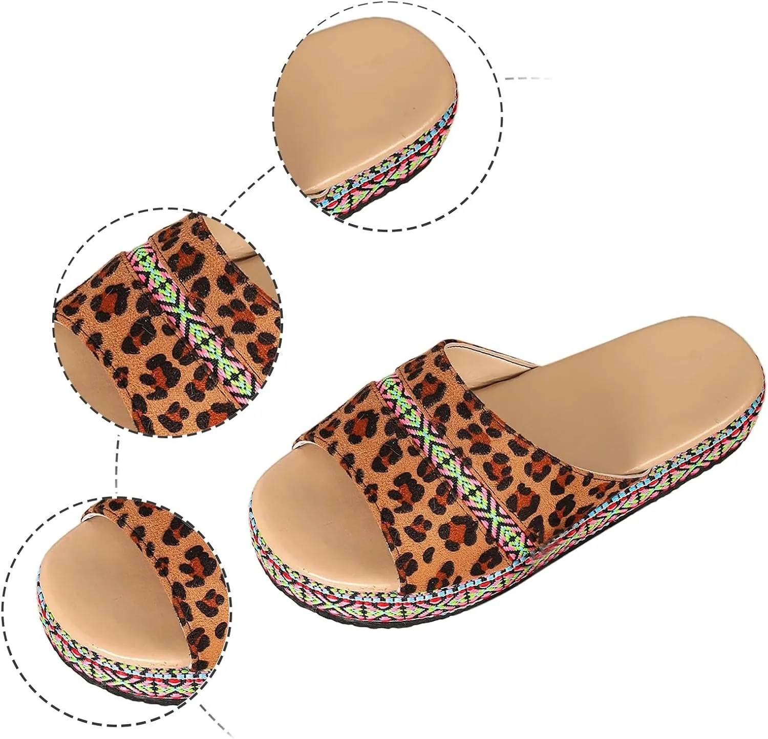 Sandals Womens Dressy Casual Platform Sandals Open Toe Slip On Slippers Casual Anti Dress Sandals Shoes for Women