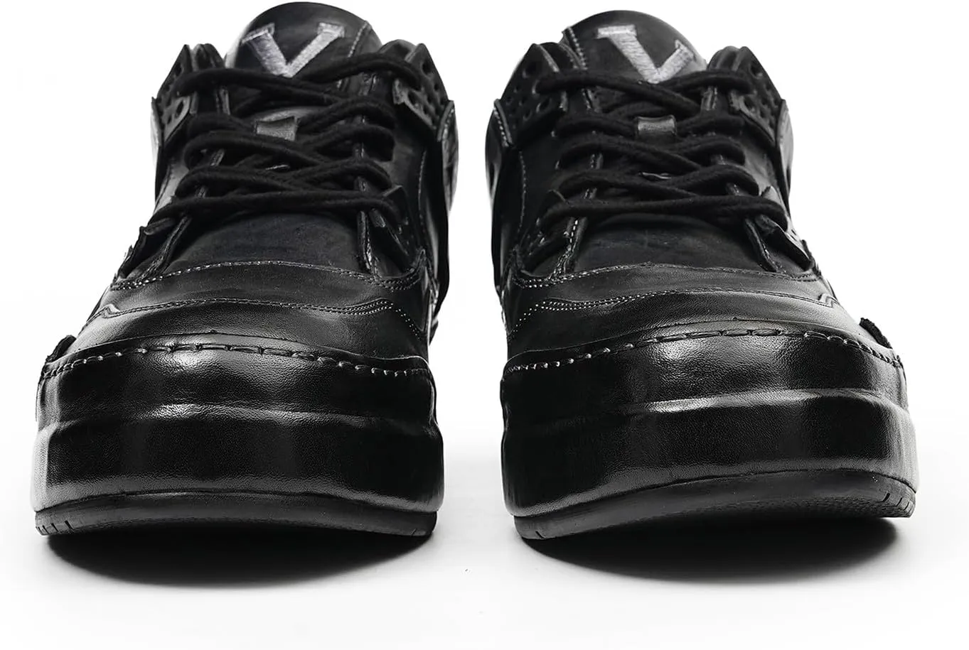 Santimon Men??s Luxury Horse-Leather Sneakers ?C Handmade Goodyear-Welt Low-Top Dress-Casual Shoes, Breathable Cow-Leather Insole, Business & Weekend Walking Comfort