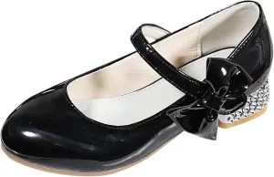 Shoes Low Heel Toddler Girls Dress Shoes Cute Bowknot Patent Mary Jane Flower Girls Wedding School Party