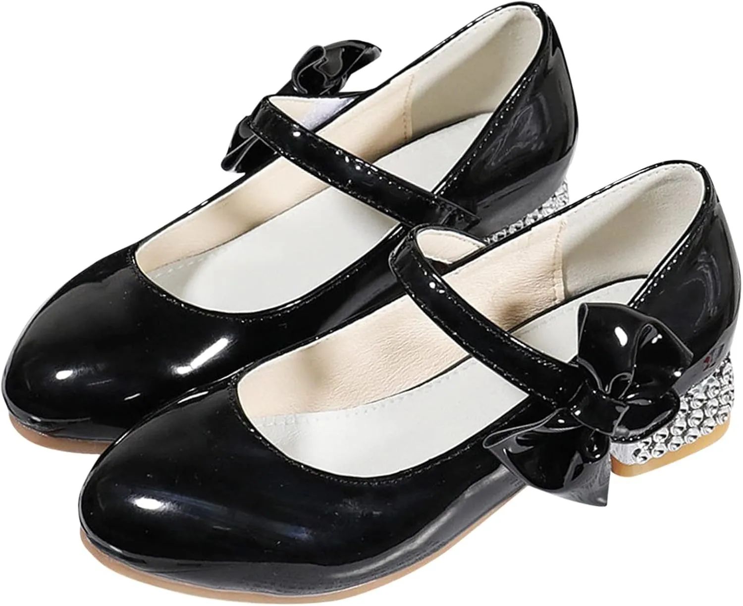 Shoes Low Heel Toddler Girls Dress Shoes Cute Bowknot Patent Mary Jane Flower Girls Wedding School Party
