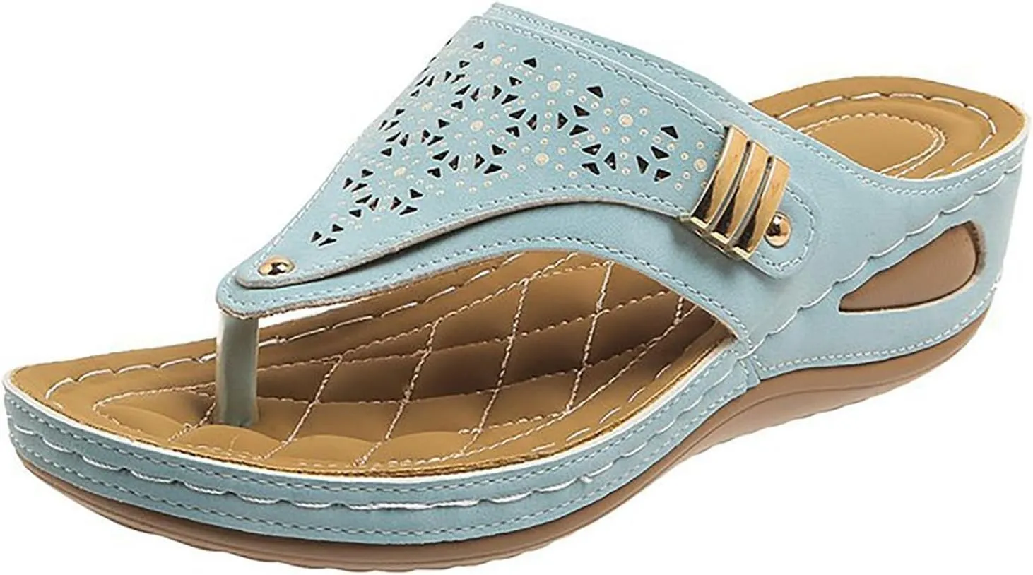 Summer Sandals for Women 2025,Orthopedic Sandal for Women Dressy-Arch Support Wedge Flip Flops Comfortable Dressy Casual Beach Slippers Casual