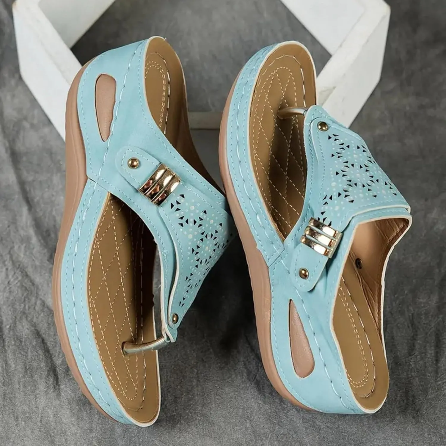 Summer Sandals for Women 2025,Orthopedic Sandal for Women Dressy-Arch Support Wedge Flip Flops Comfortable Dressy Casual Beach Slippers Casual