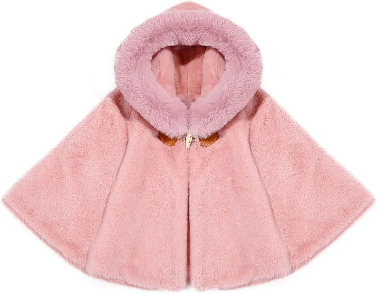 Toddler Baby Fleece Hooded Cloak Capes Poncho Children Fall Winter Coat Snowsuit Outwear