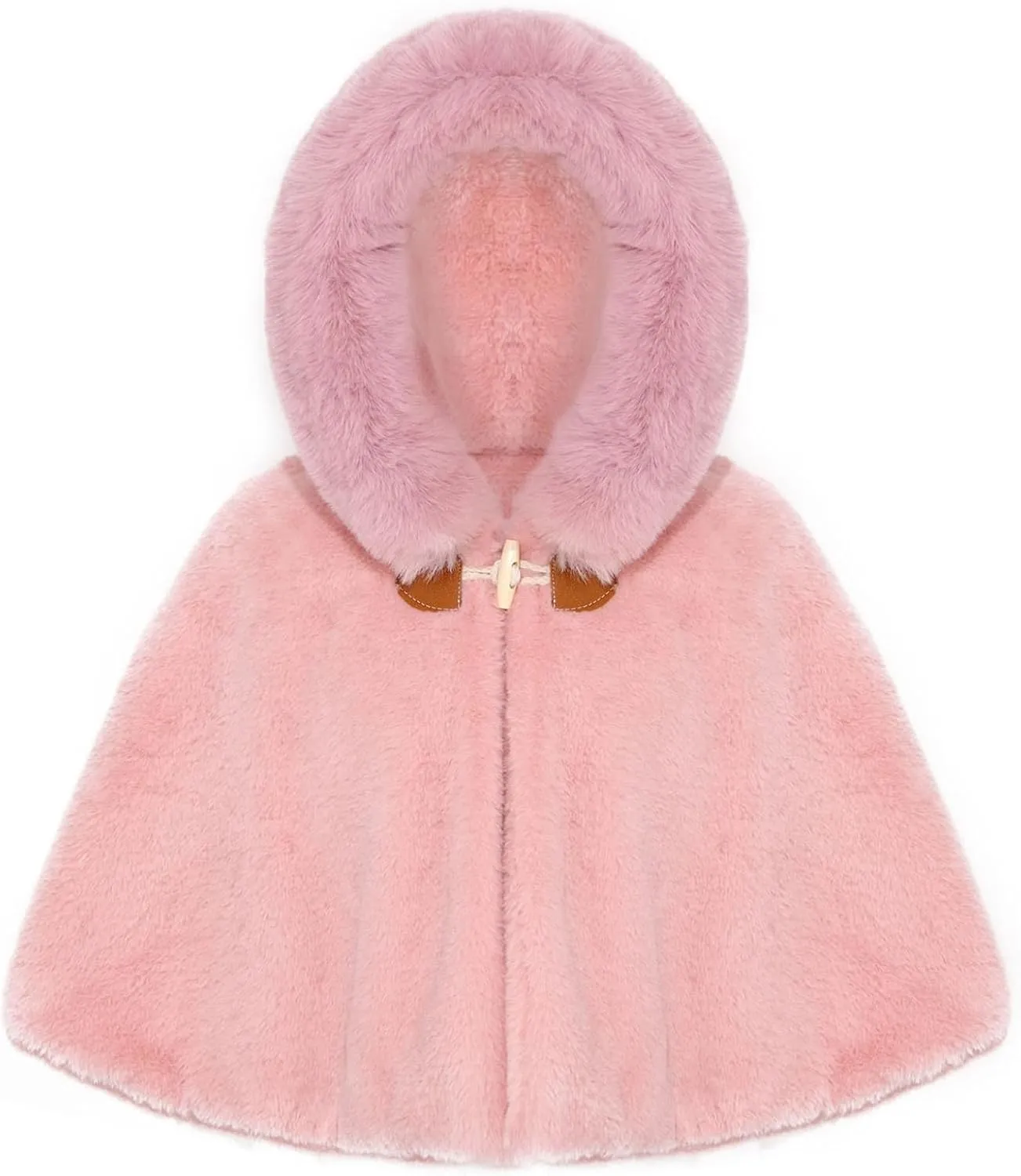 Toddler Baby Fleece Hooded Cloak Capes Poncho Children Fall Winter Coat Snowsuit Outwear