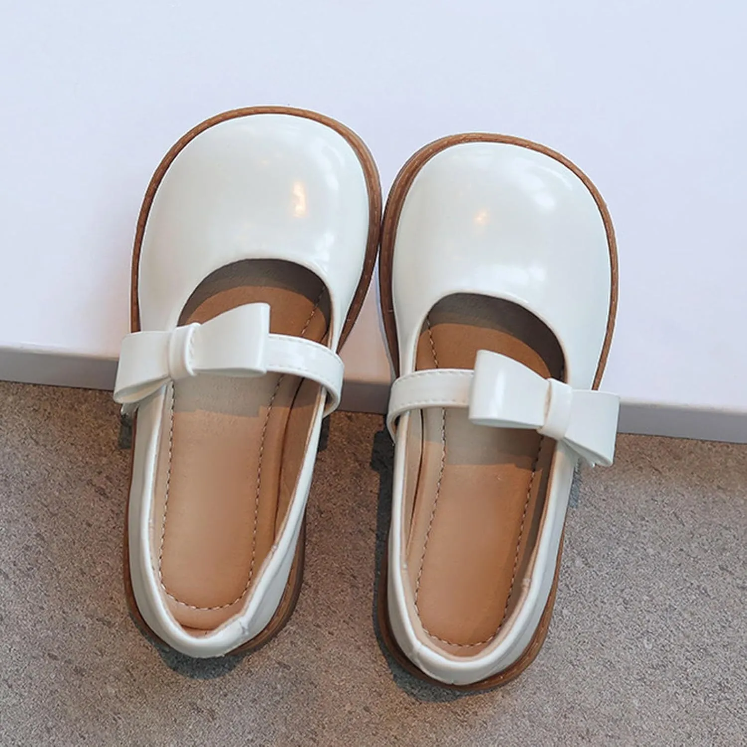 Toddler Girls Dress Shoes Little Girls Loafers School Uniform Mary Jane Flats for Girls Thick Non-Slip Sole Casual Shoe