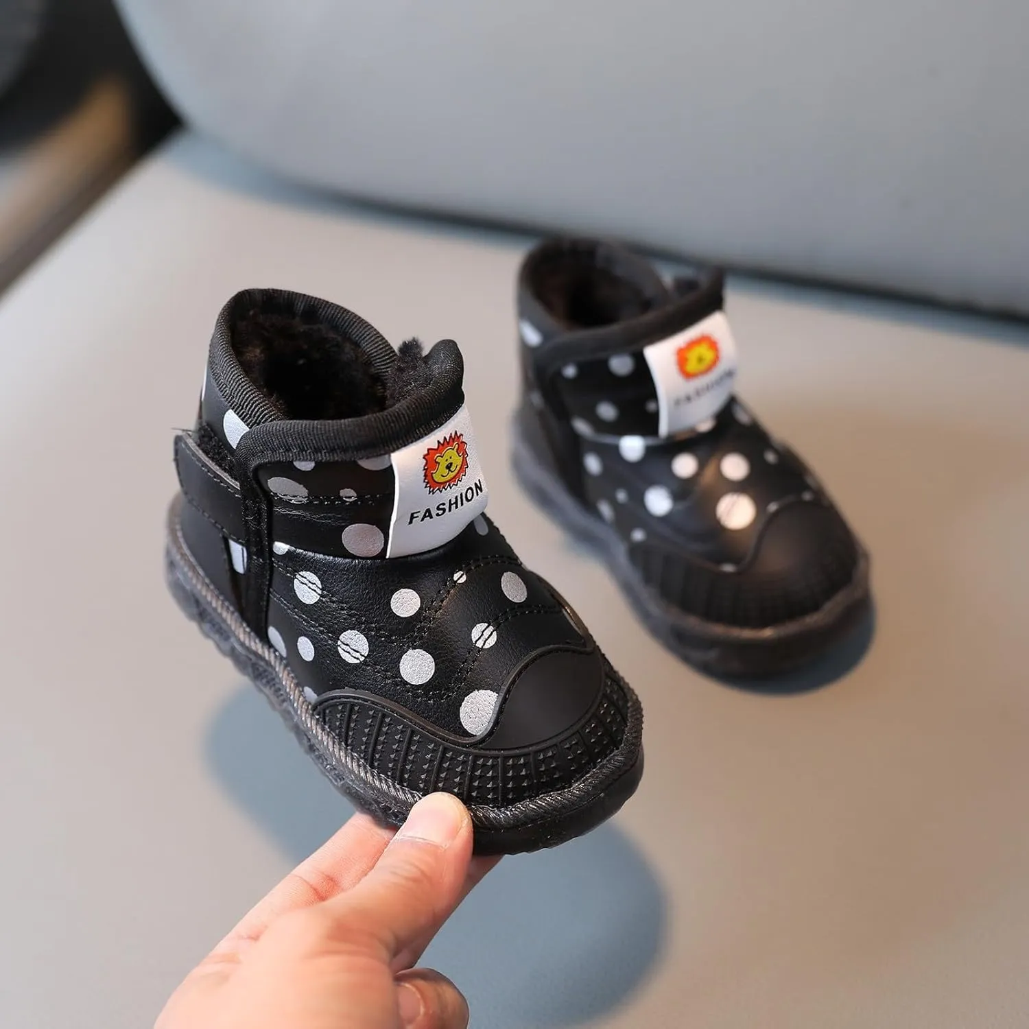Winter Boots for Infant Toddler Boys Girls Ankle Warm Suede Plush ??ining House Shoes for Indoor Outdoor Walking
