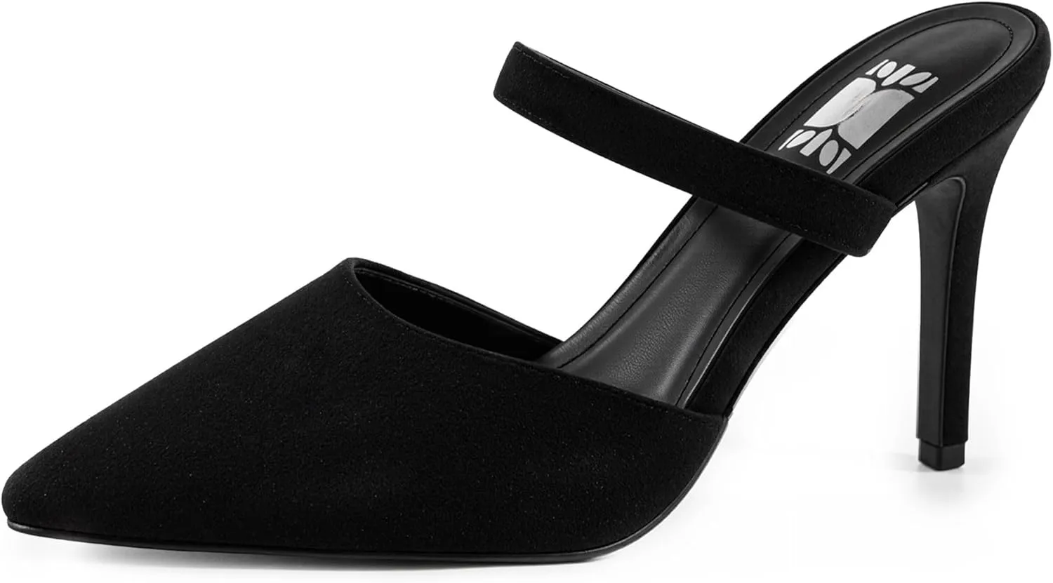 WIRALOMI Kitten Heels for Women Mesh Heels Closed Pointed Toe Mule Heeled Sandals Slip On Wedding Dress Mesh Pumps Shoes