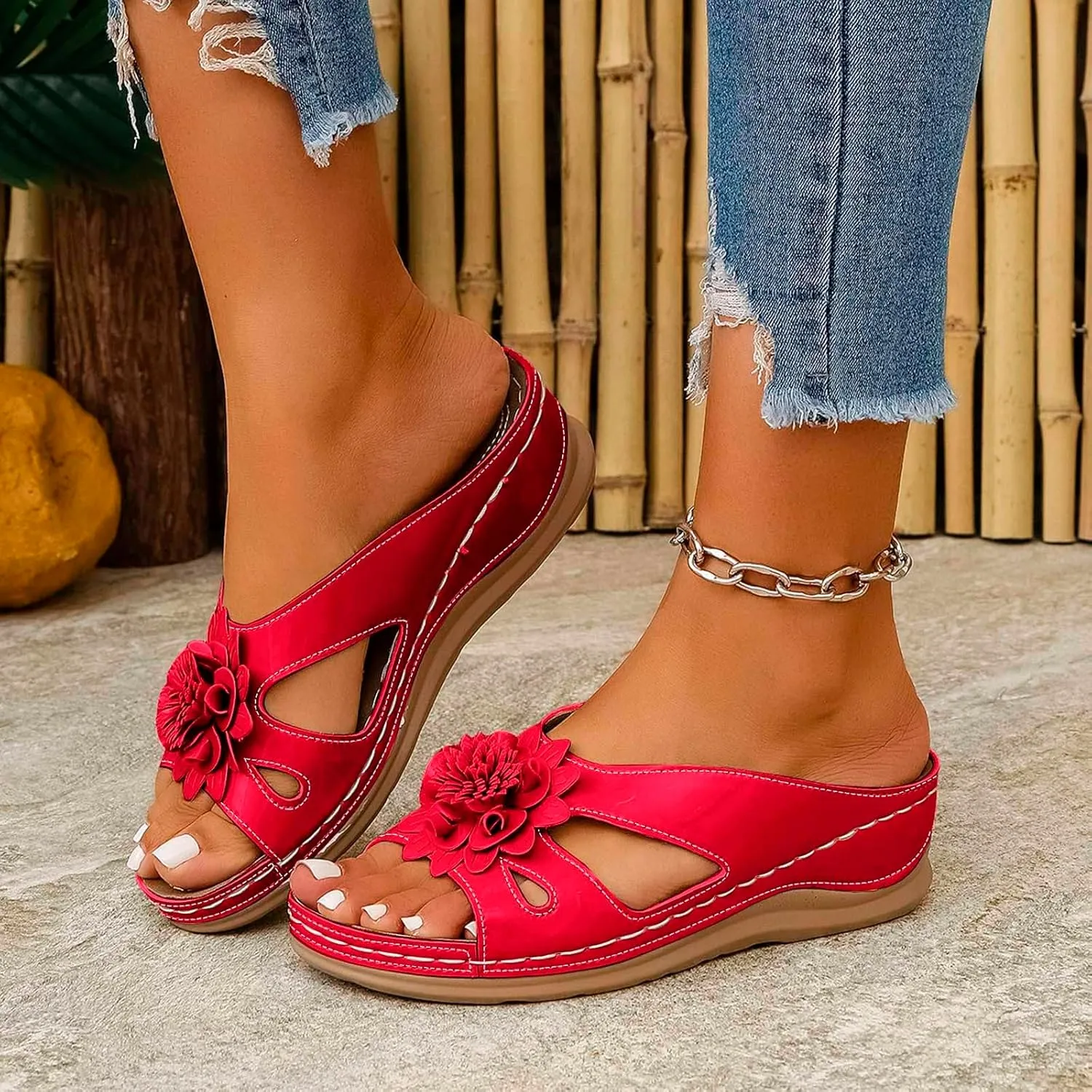 Women Sandals Casual Shoes Orthopedic Sandals Hollow Sports Orthopedic Summer Casual with Heels