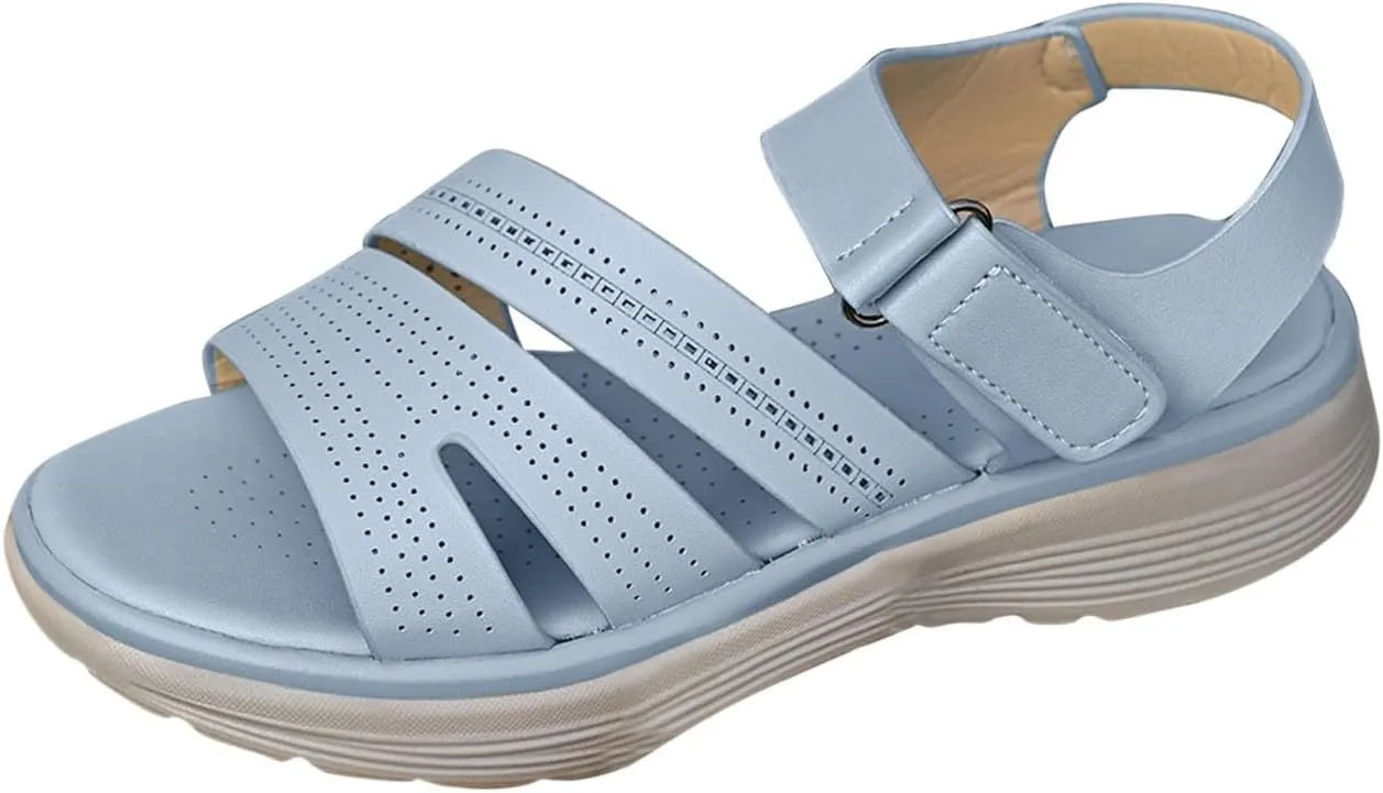 Women Summer Casual Wedge Sandals Casual Open Toed Sandal Comfortable Athletic Slip on Beach Shoes Daily Wear Hiking Sandals
