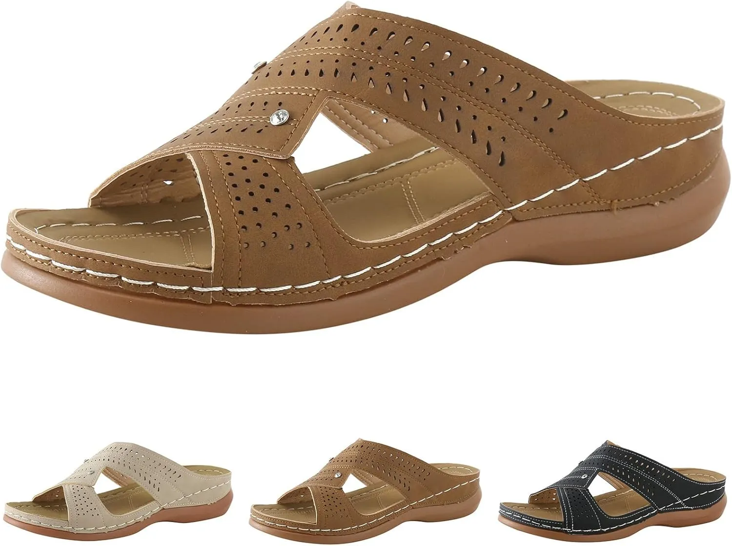 Women Wedge Sandals Dress Sandals for Women Comfortable Summer Platform Casual Dress Sandal Flip Flops for Casual Elastic Ankle Strap Platform Shoes Dressy