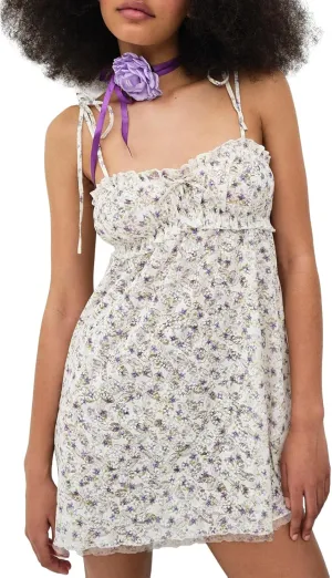 Women Y2k Lace Trim Mini Dress Sleeveless Bodycon Corset Short Dresses Sexy Ruffle Club Party Dresses