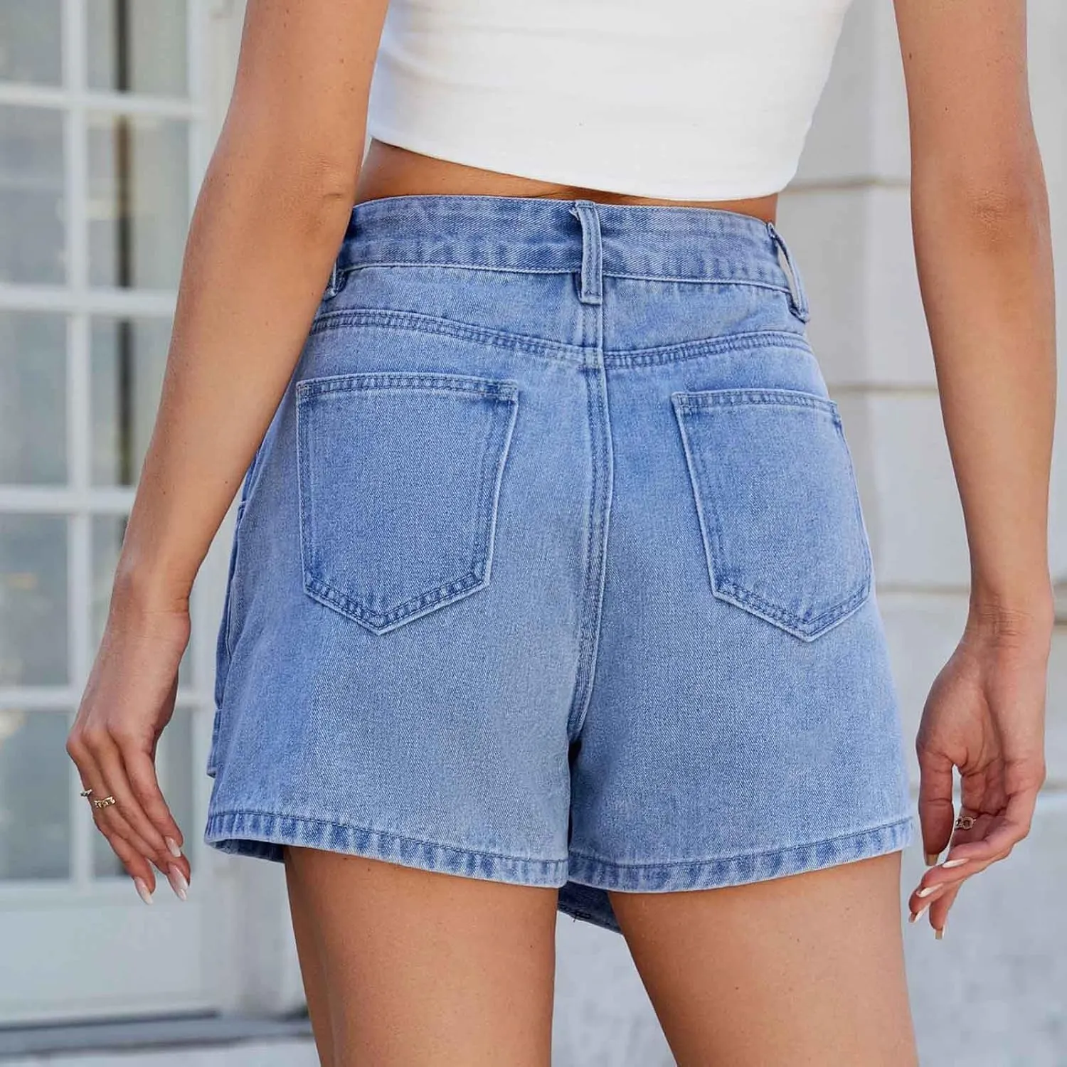 Womens Cowgirl A Line Plain Mini Little Skort for Women Denim Skorts 2025