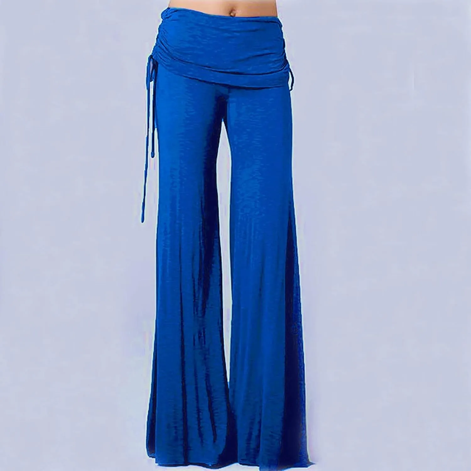 Womens Flare Yoga Pants High Waist Ruffle Bell Bottom Pants Stretch Hippie Pants Trousers Vintage Disco 70s Outfits