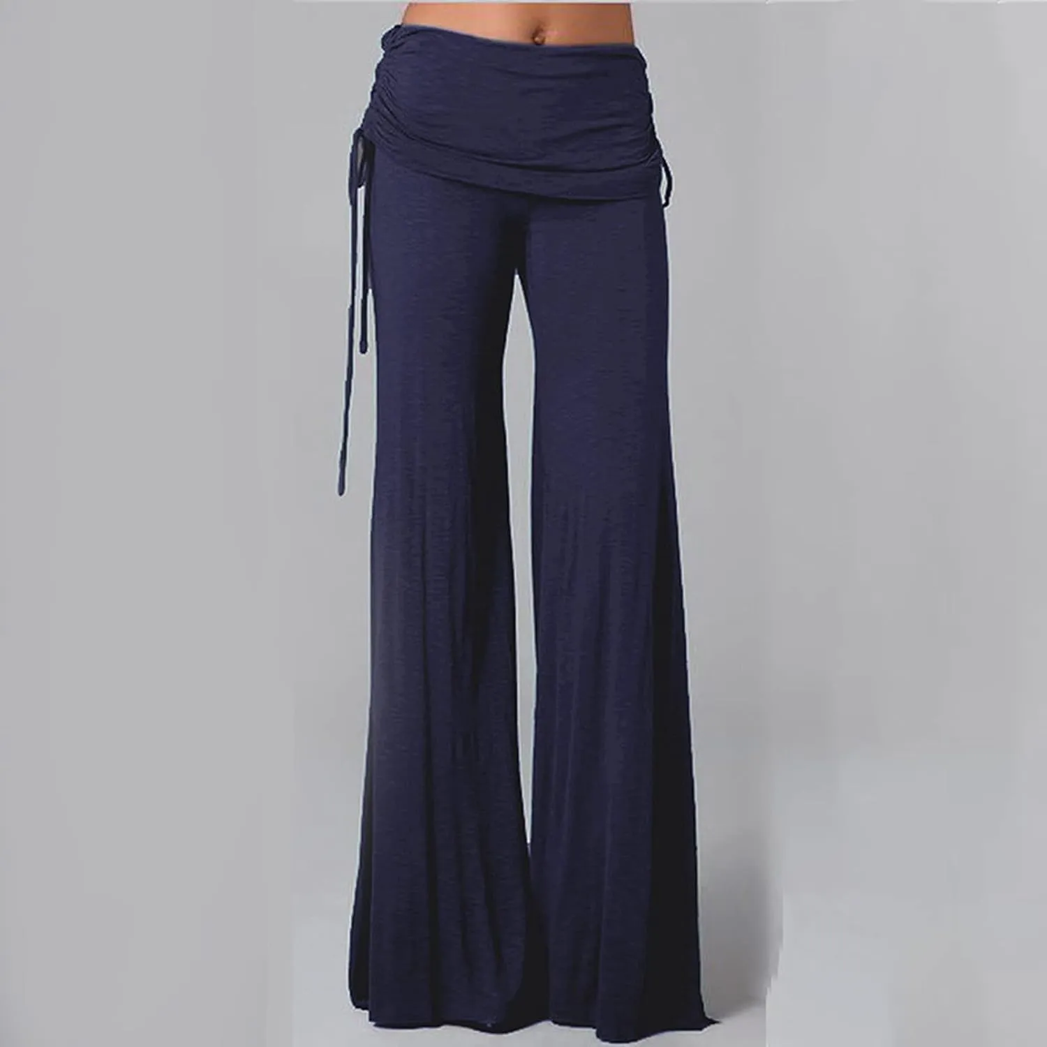 Womens Flare Yoga Pants High Waist Ruffle Bell Bottom Pants Stretch Hippie Pants Trousers Vintage Disco 70s Outfits
