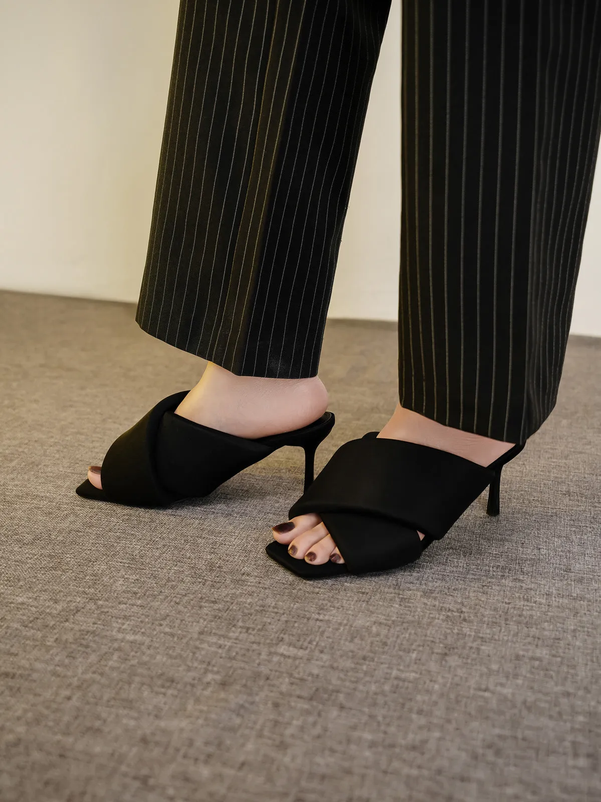 Womens "ZORION" Comfy Stiletto Sandals