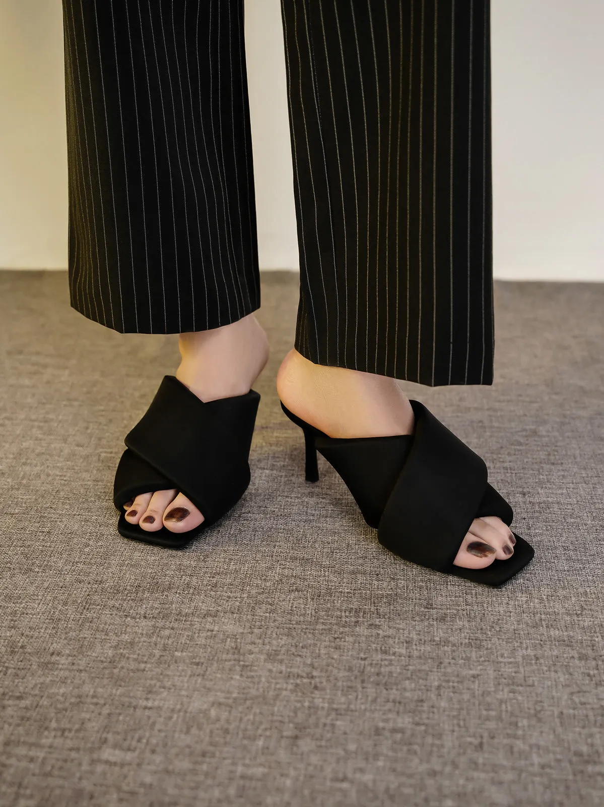 Womens "ZORION" Comfy Stiletto Sandals