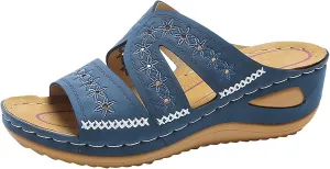 Womens Sandals Comfortable Dressy Wedge Sandals Wide Width Orthopedic Sandals Hollow Out Mesh Casual Sports Sandals