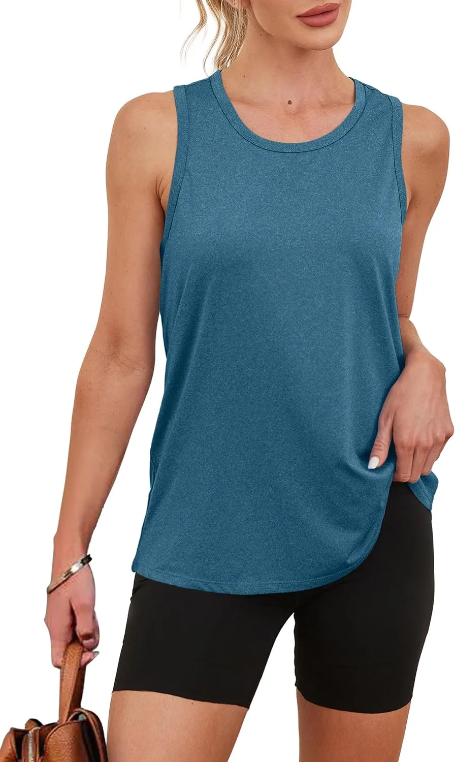 Womens Workout Tops Sleeveless Racerback Lightweight Active Tennis Yoga Shirts Athletic Running Tank Top for Women
