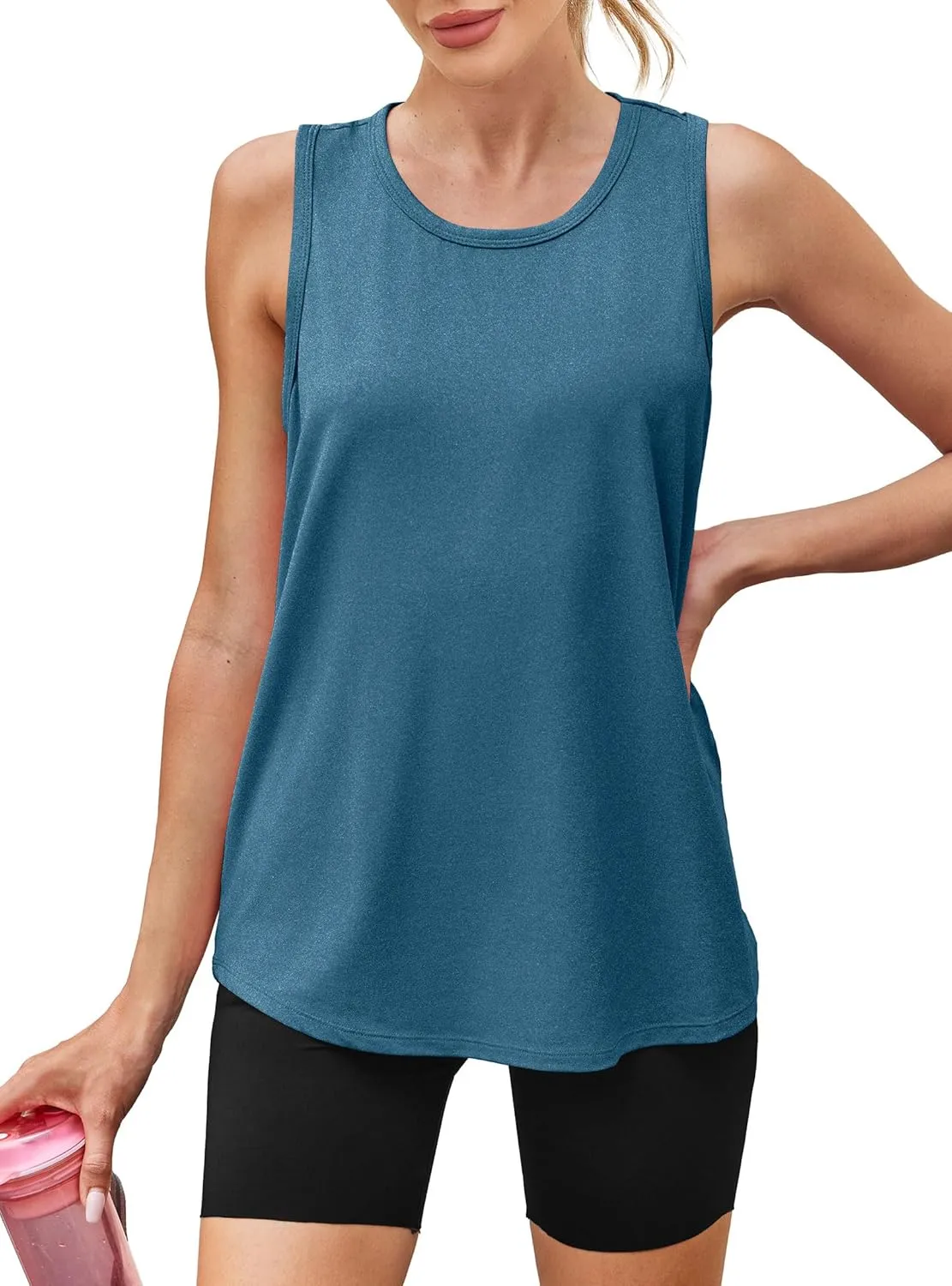 Womens Workout Tops Sleeveless Racerback Lightweight Active Tennis Yoga Shirts Athletic Running Tank Top for Women