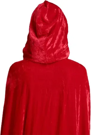 ZJchao Red Christmas Hooded Cape Santa Cloak Mantle for Cosplay 1.5m Length
